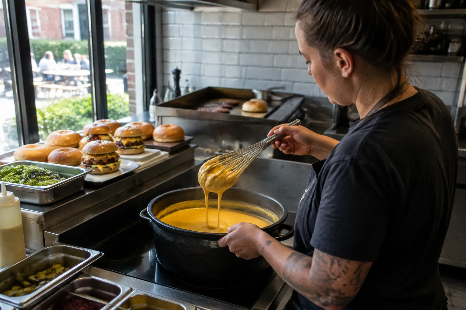 Käsesauce für Burger: 4 Methoden gegen Klumpen