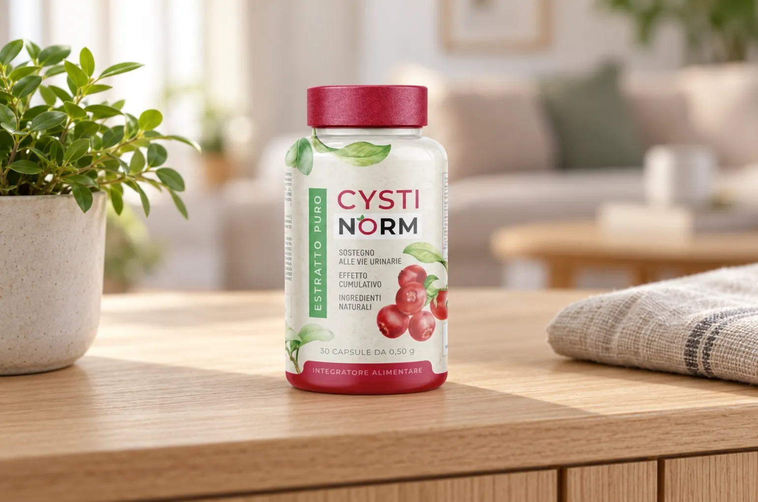 CYSTINORM — Verpackung im Alltag